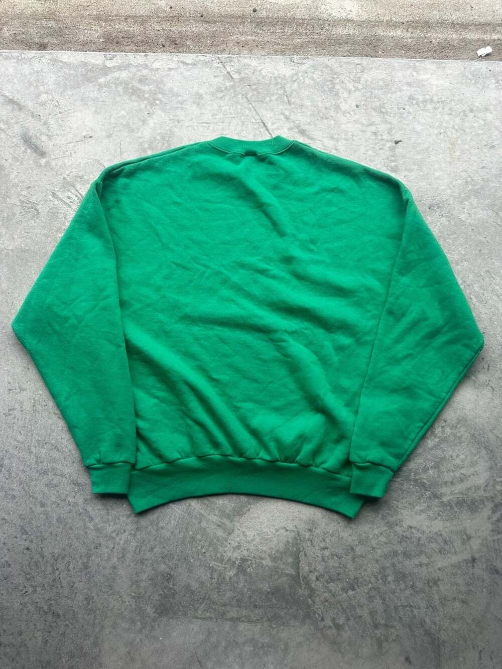 Jerzees Vintage Sweatshirt Size XL Green Crewneck Blank USA Made